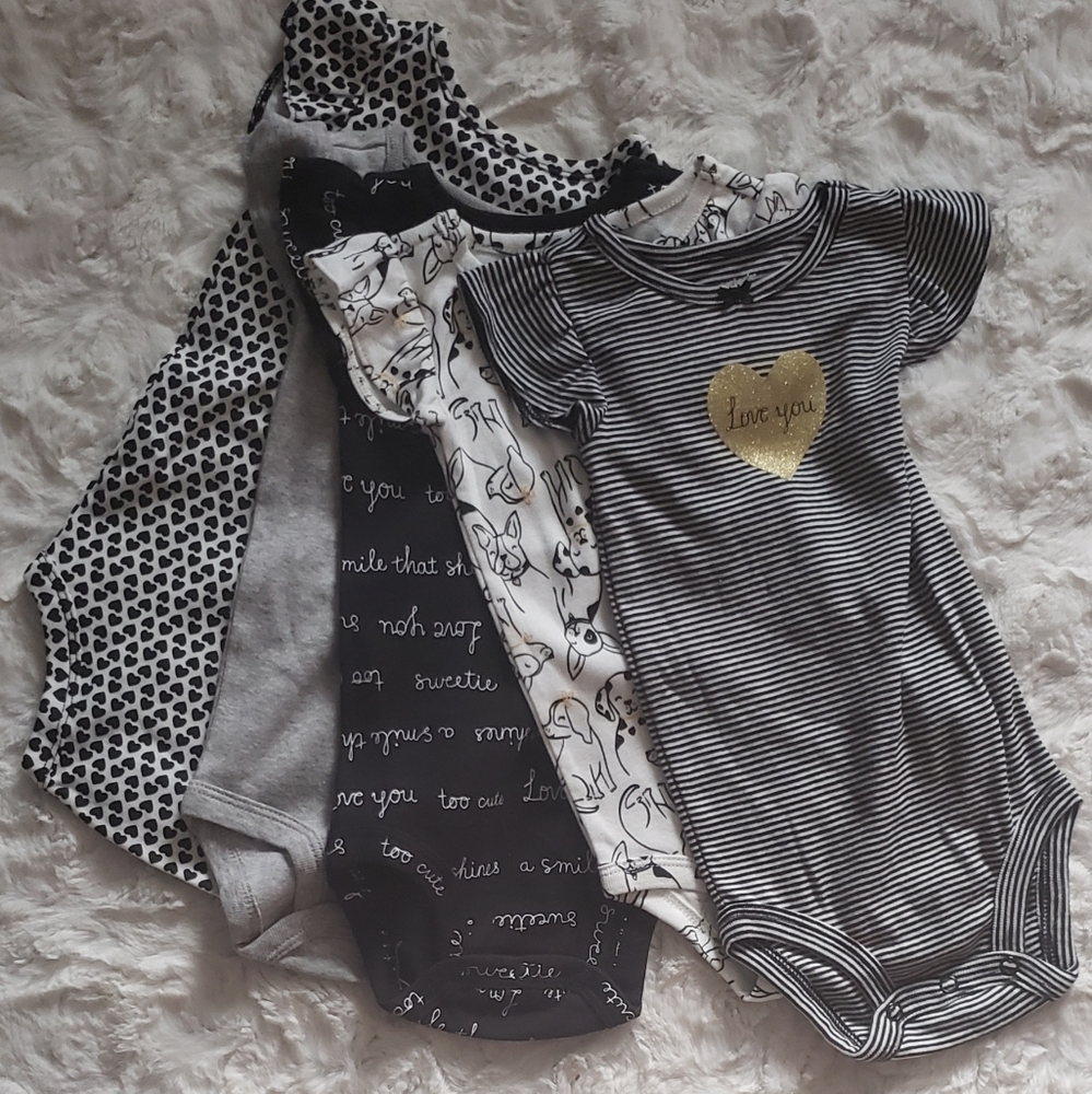 New! 5-piece Girl's Ruffle Sleeved Onesie